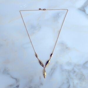 Gorjana Marquis Y Pendant 18k Gold Plated Necklace 11”